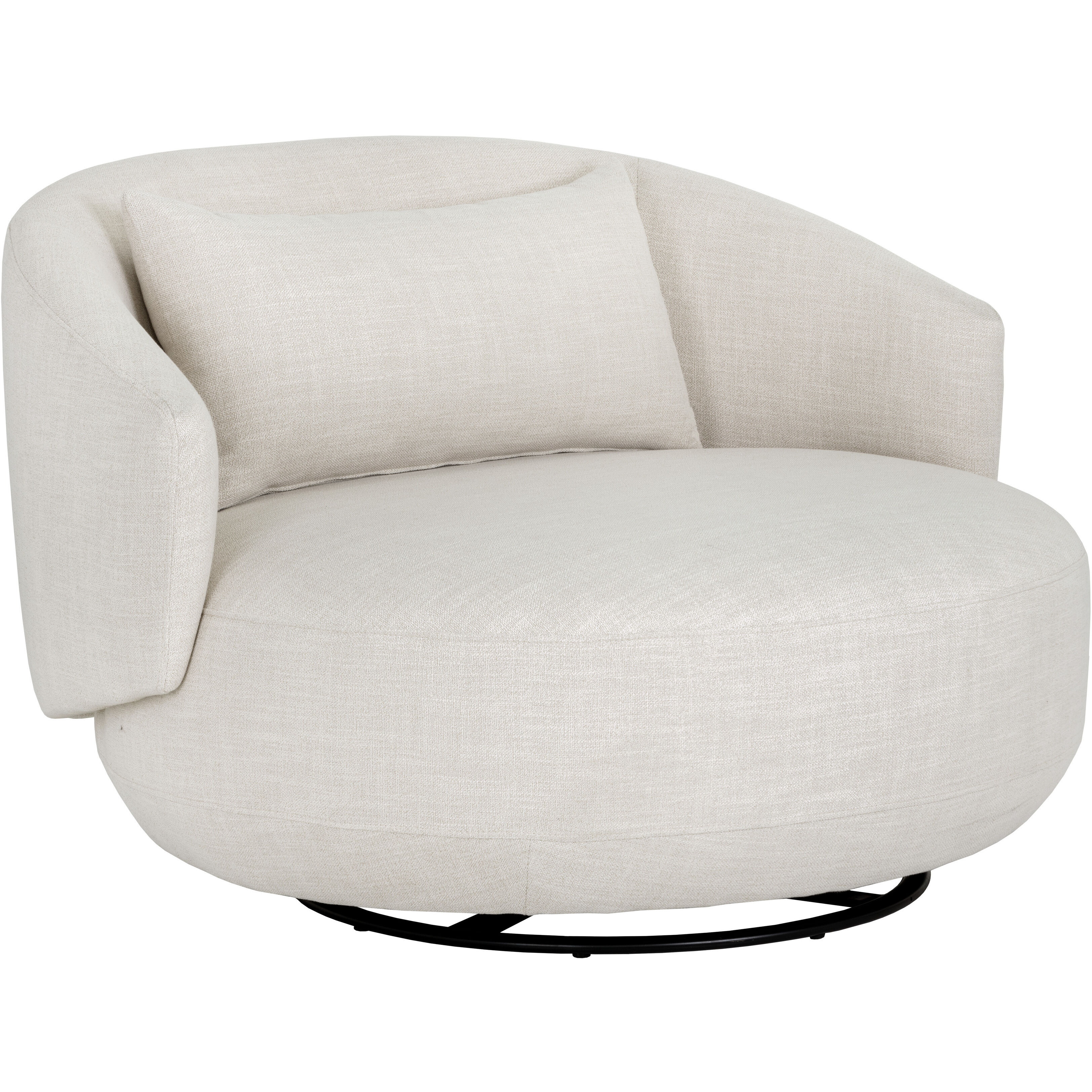 Walsh Effie Linen Swivel Lounge Chair, Swivel